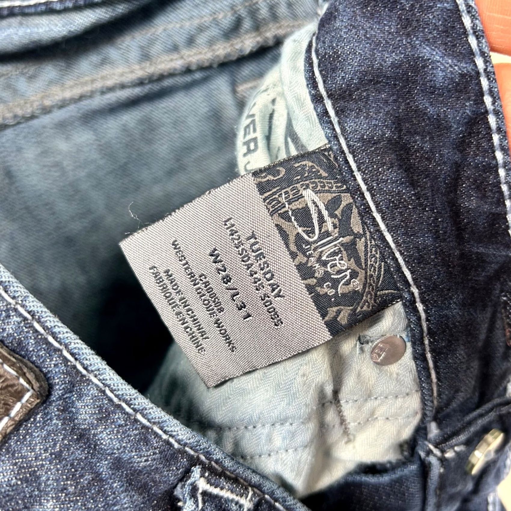 Silver Jeans Co. VINTAGE Silver Jeans Tuesday Jeans Womens 28x31 Low Rise Bootcut Denim Blue 5-Pocket Mens Womens Girls Boys Size 28" / US 6 / IT 42 - 5 Thumbnail