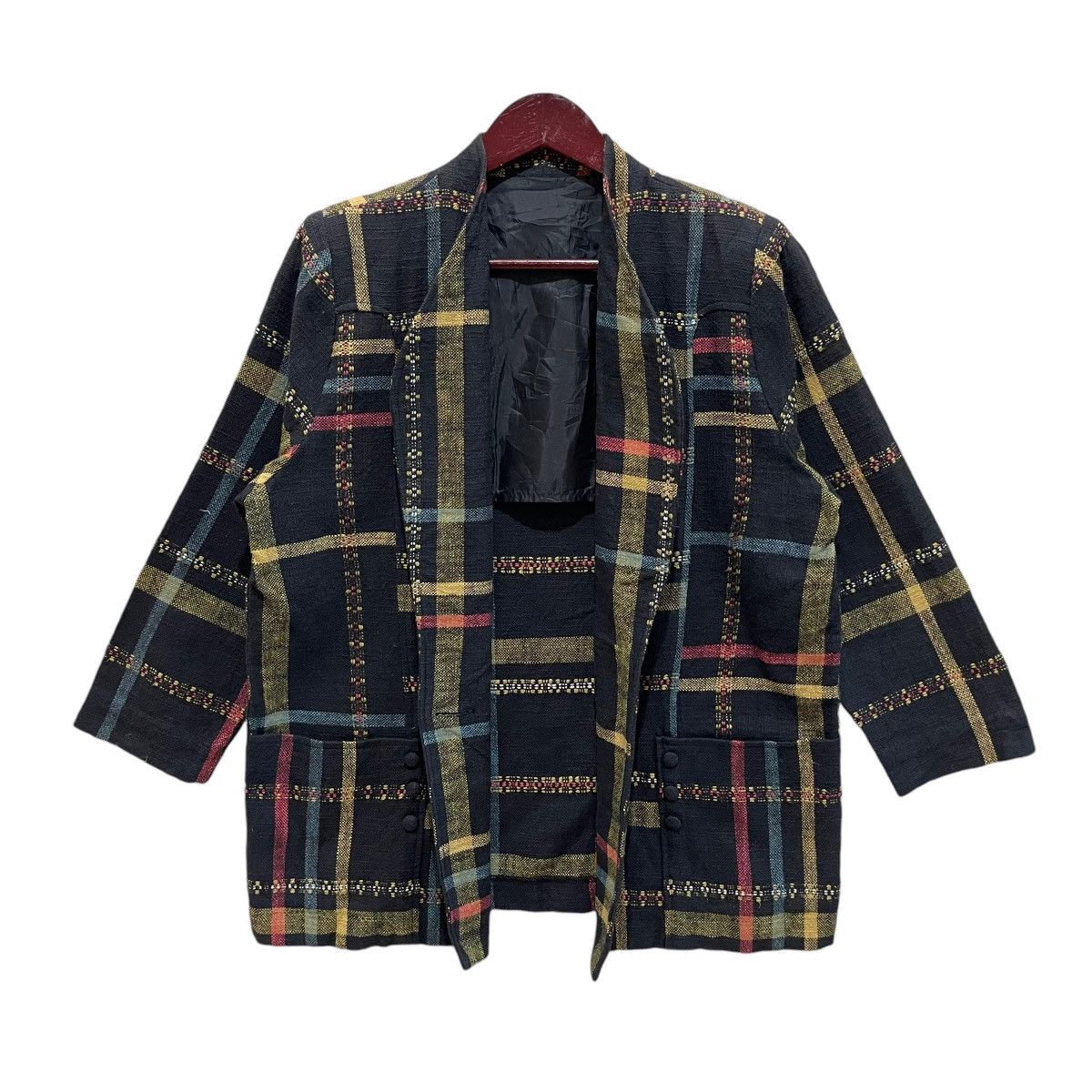 Indigo × Japanese Brand × Vintage Rare Vintage Japanese Boro Shashiko Single Button Jacket Size US M / EU 48-50 / 2 - 9 Thumbnail