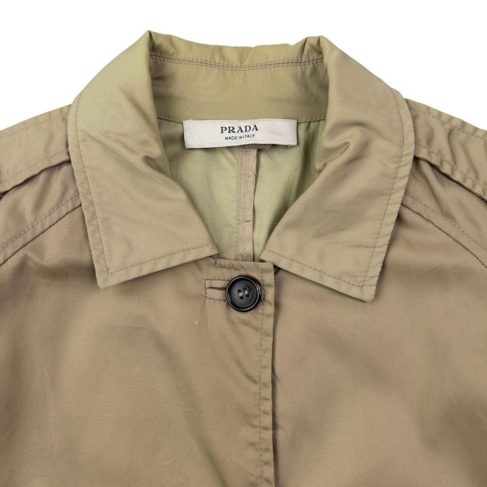 Prada Vintage 2000s Prada Belt Waist Trench Jacket Womens Size M Size M / US 6-8 / IT 42-44 - 3 Thumbnail