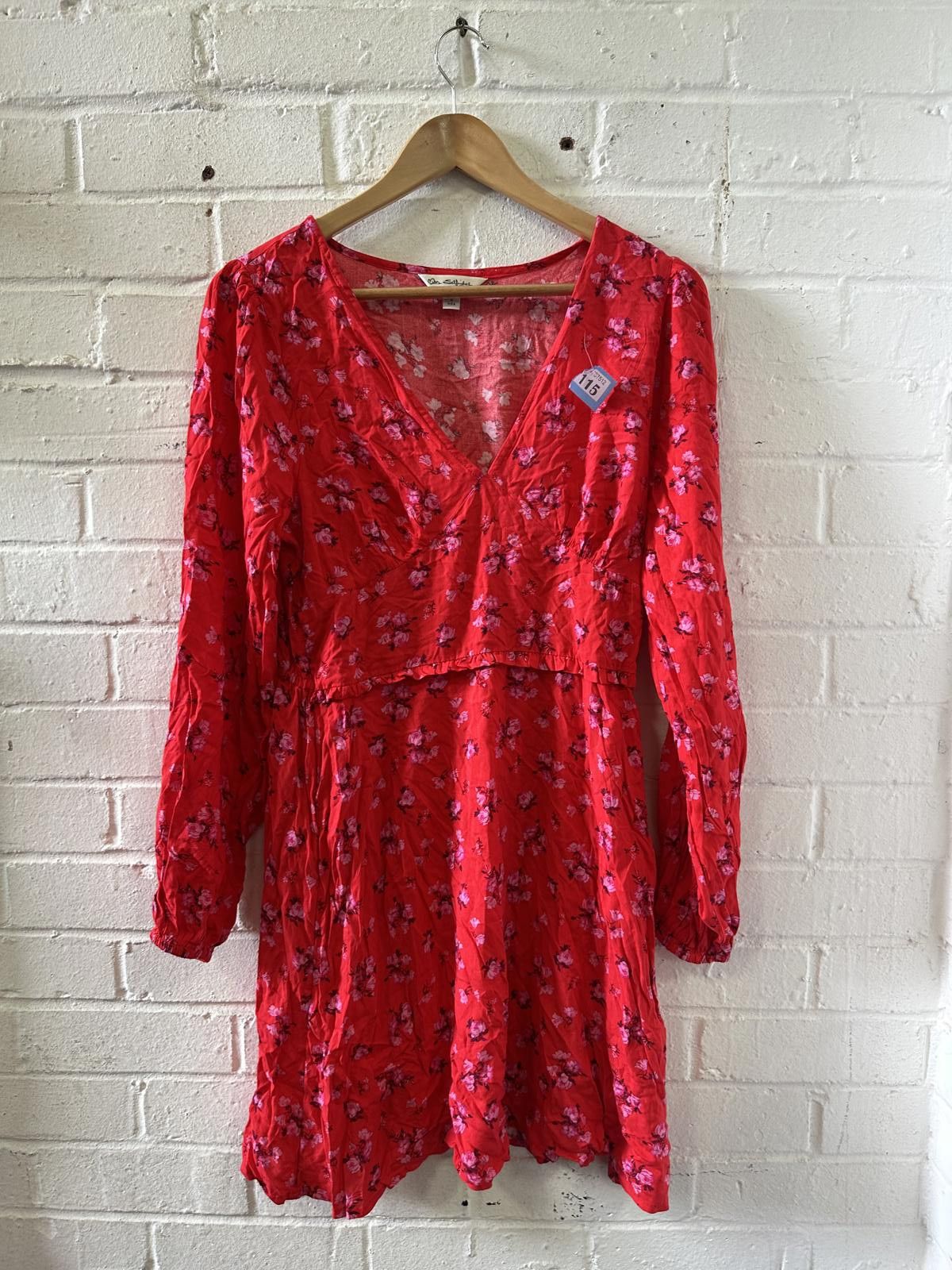 Unknown London Red Floral Long Sleeve Dress Size M / US 6-8 / IT 42-44 - 1 Thumbnail