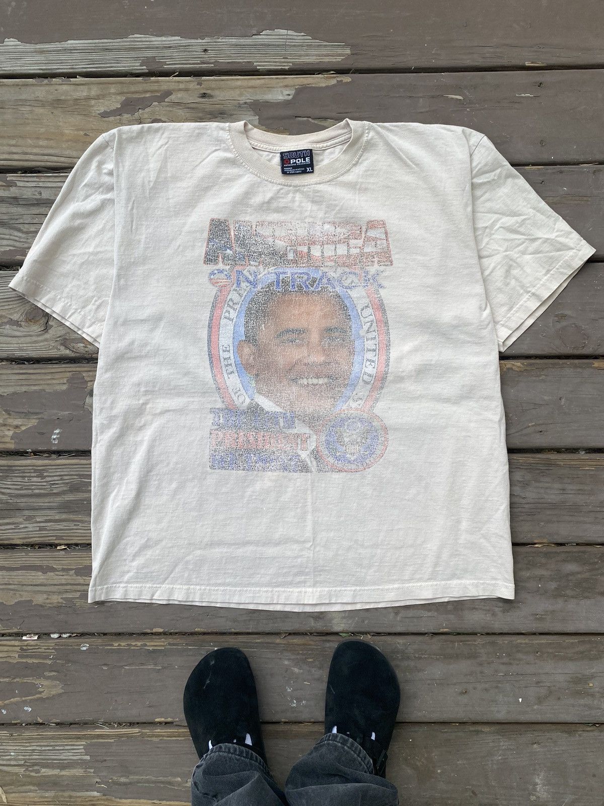 Southpole × Vintage Vintage Barrack Obama Tee Size US XL / EU 56 / 4 - 2 Thumbnail