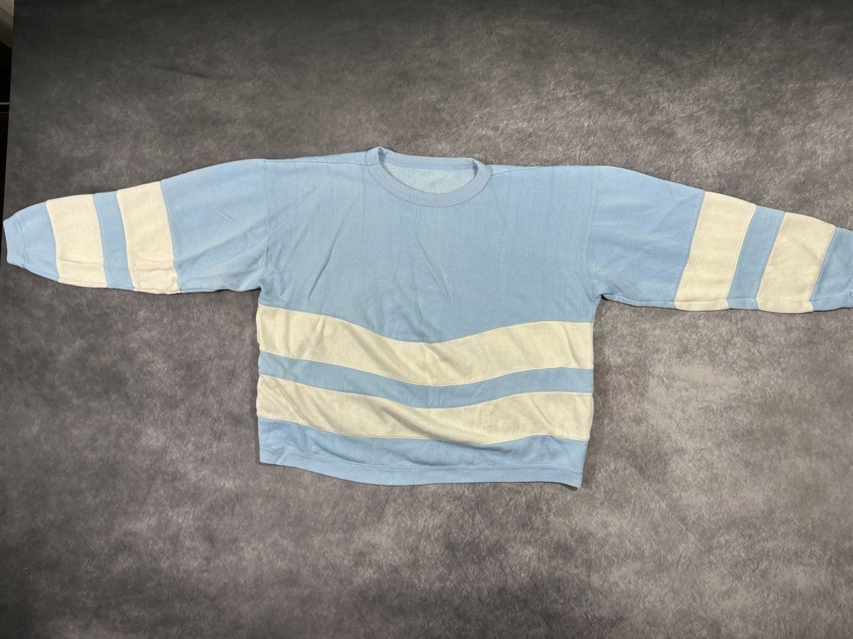 Vintage 80s Vintage Sweatshirt Crewneck Pullover Striped Cropped Size US S / EU 44-46 / 1 - 16 Thumbnail