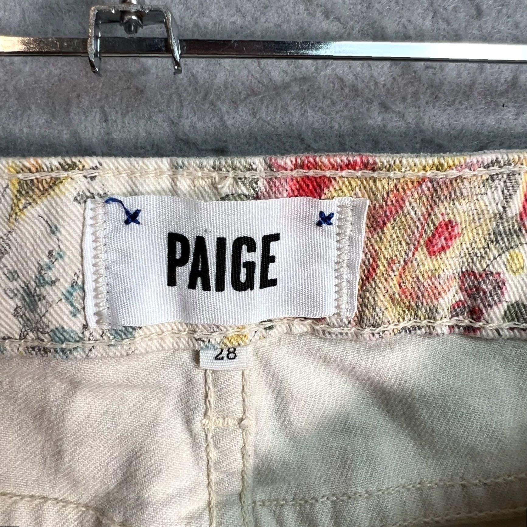 Paige Paige Womens Shorts Denim Cotton Blend 28 Blue Regular 5-Pocket Design Flat Front Cut-Off Vintage No N/A? Size 28" / US 6 / IT 42 - 3 Thumbnail