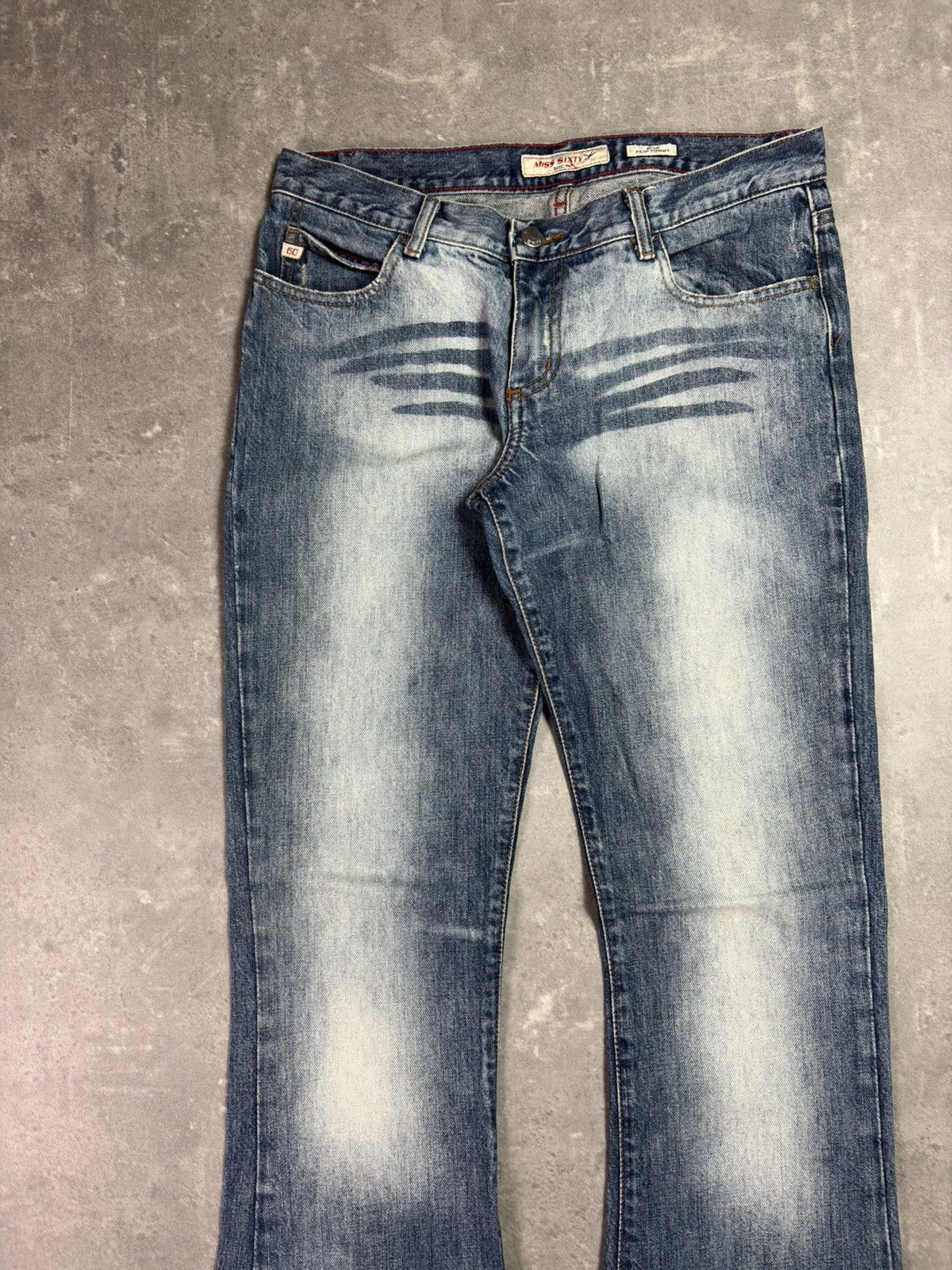 Miss Sixty Miss Sixty Flared Washed Flip Tommy Vintage Jeans 29 Bootcut Size 29" - 3 Thumbnail