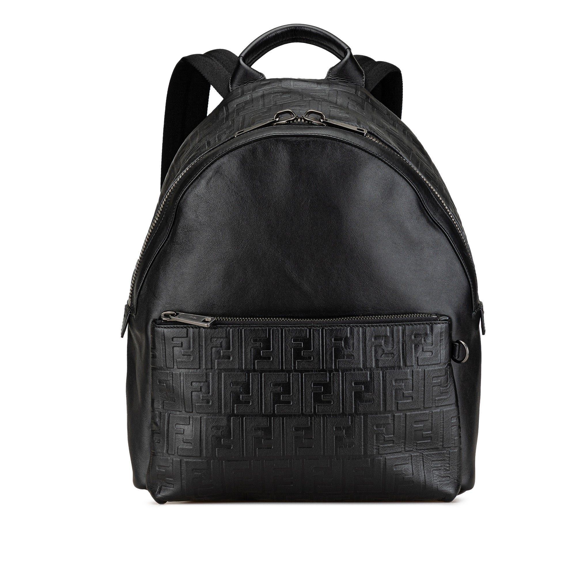 Fendi Vitello Grace Zucca Embossed Leather Backpack Size ONE SIZE - 1 Thumbnail