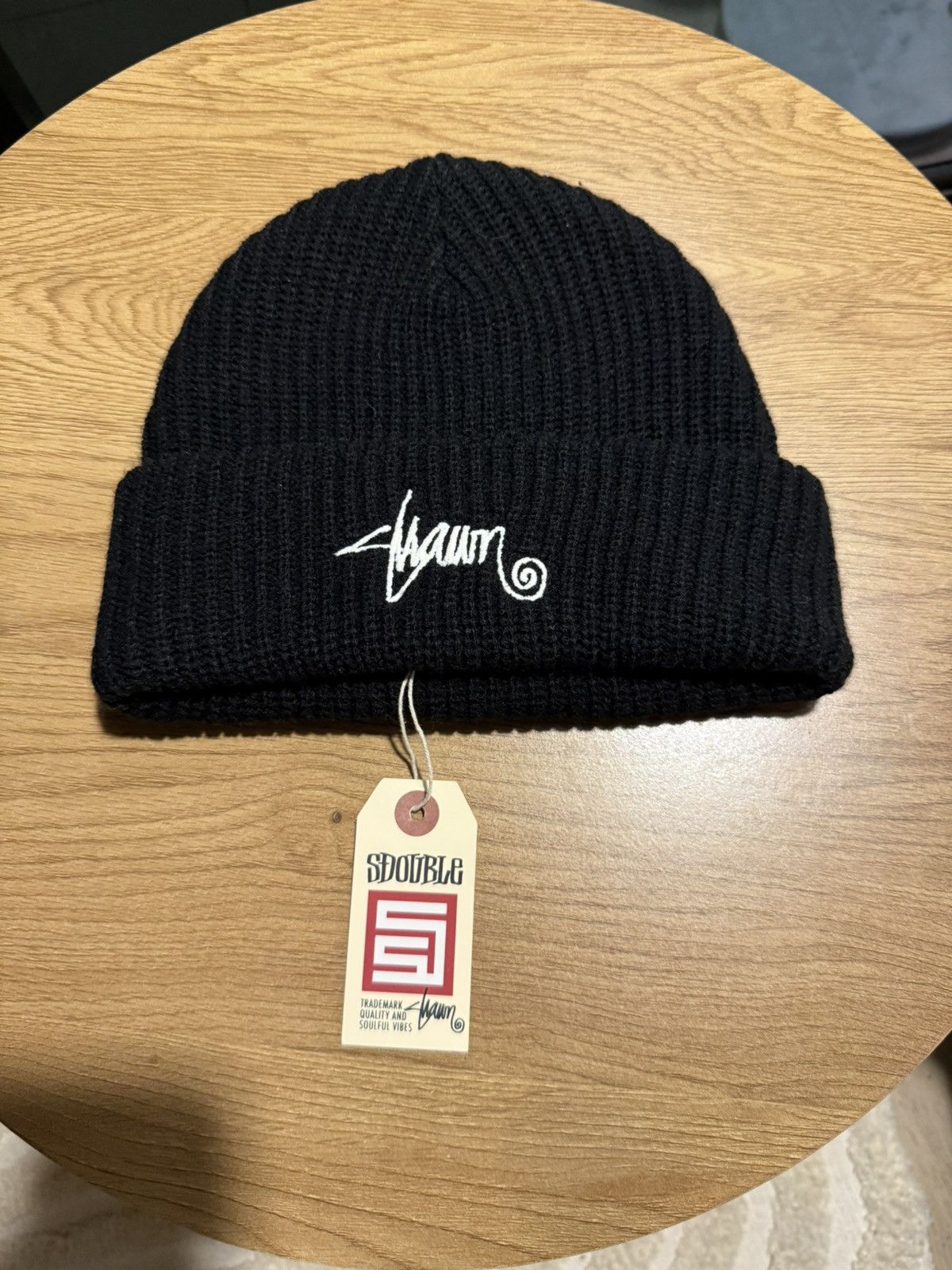 帽子 00s Stussy Acrylic Border Beanie Vintage 90s Stussy Beanie Rasta Knit Ultra Rare Stussy
