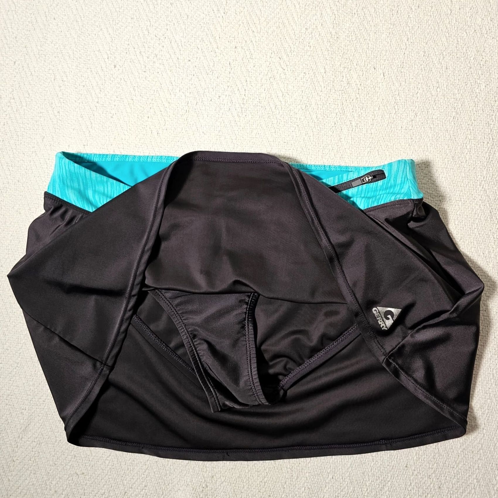 Altea Gerry Womens Skirt Athletic Short Skort Lined Pocket Black Teal M Waist 31 in Regular Size Medium Comfort Activewear Tennis Size 32" / US 10 / IT 46 - 6 Thumbnail