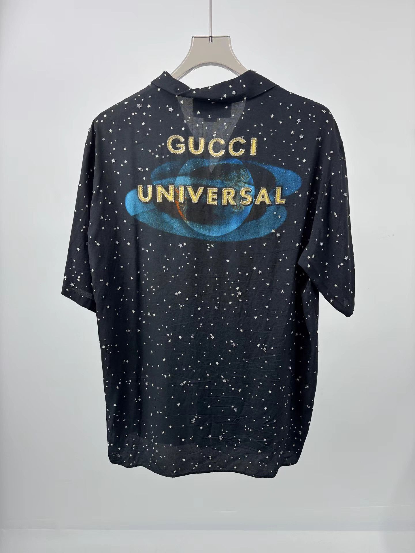 Gucci GUCCI Beaded Logo Back Short Sleeve Shirt Size US M / EU 48-50 / 2 - 2 Thumbnail