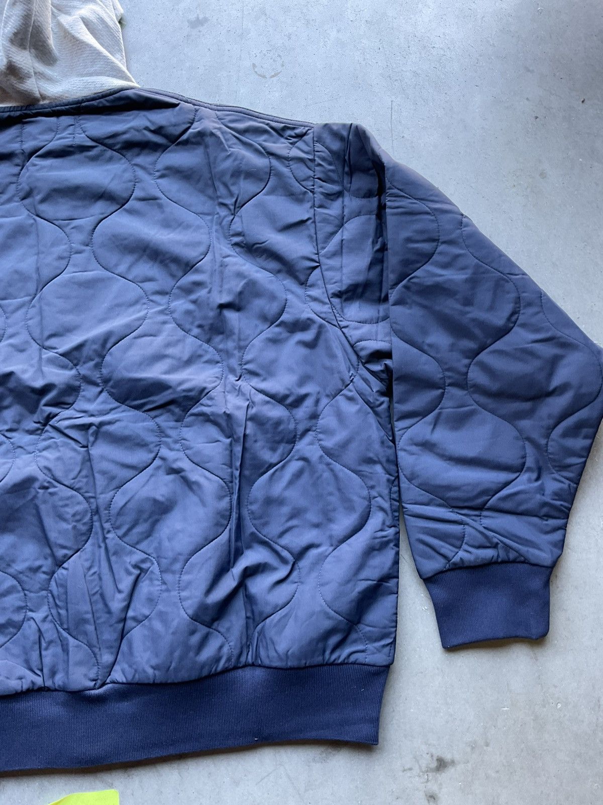 DENIM TEARS Denim Tears Quilted Nylon Hoodie Navy Blue Size US XL / EU 56 / 4 - 7 Thumbnail