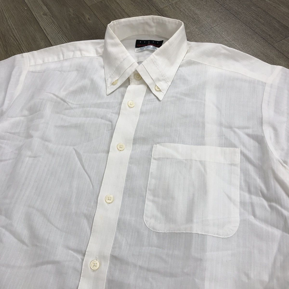 Japanese Brand × Kansai Yamamoto × Vintage Vintage Sissy by Kansai Yamamoto White Button Up Shirt Size US L / EU 52-54 / 3 - 3 Thumbnail
