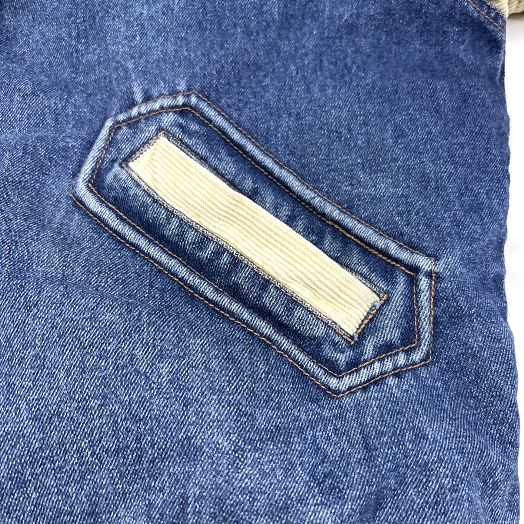 Denime Clipper Bay Jacket Women L Blue Denim Corduroy Short Insulated Size 36" / US 14 / IT 50 - 5 Thumbnail