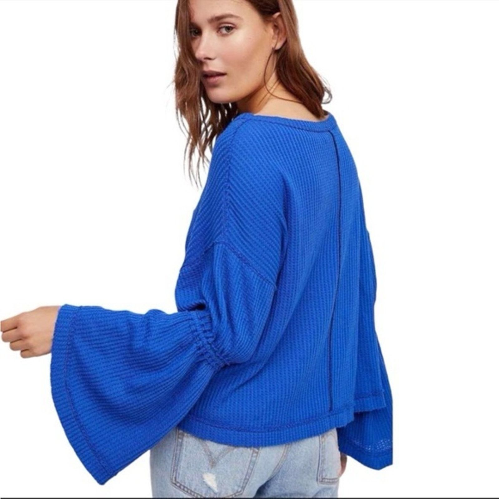 Free People Free People We The Free Dahlia Waffle Knit Top Women’s Small Size S / US 4 / IT 40 - 3 Thumbnail
