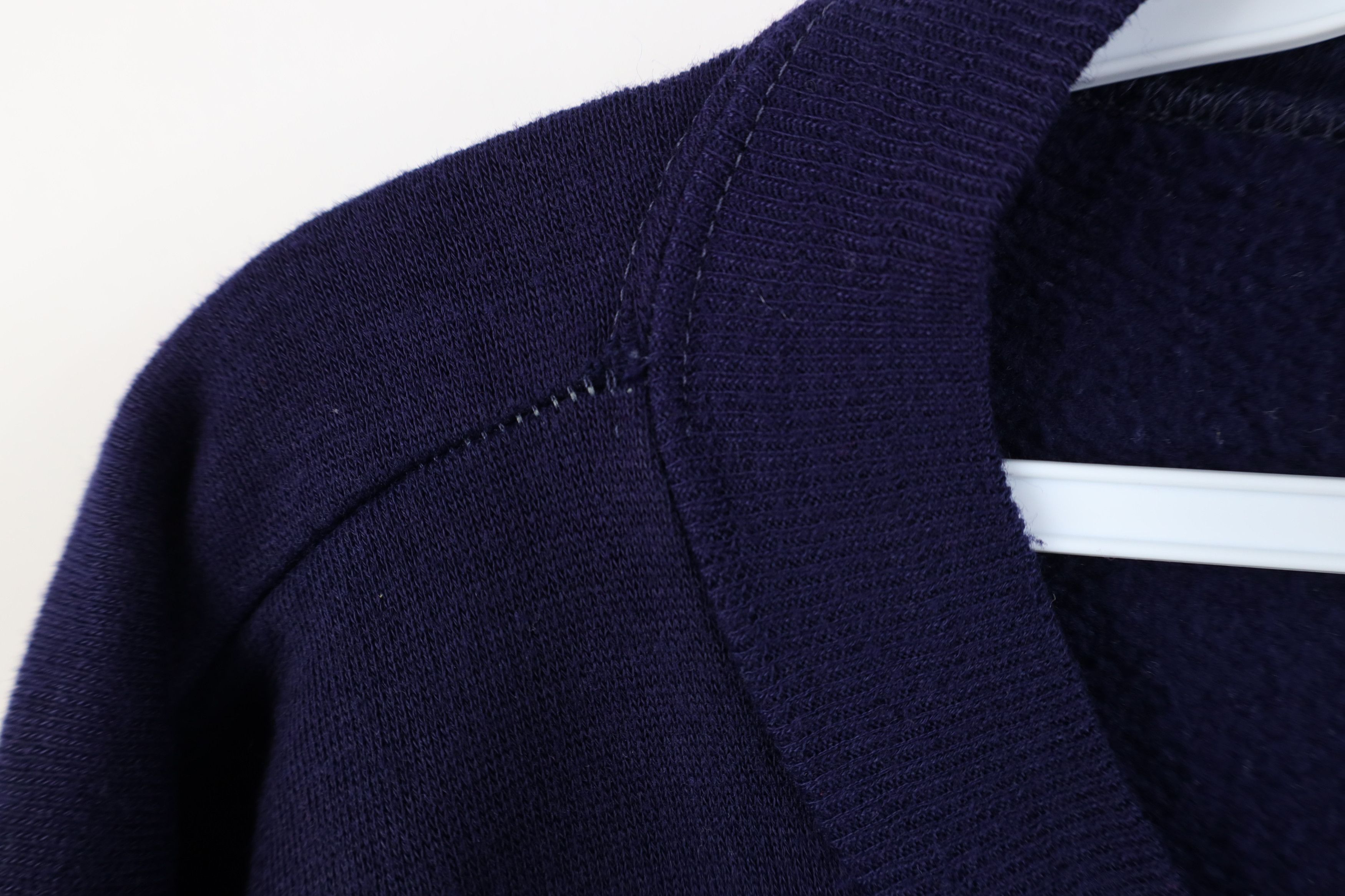 Vintage Vintage 70s Streetwear Blank Full Zip Sweatshirt Blue USA Size M / US 6-8 / IT 42-44 - 5 Thumbnail