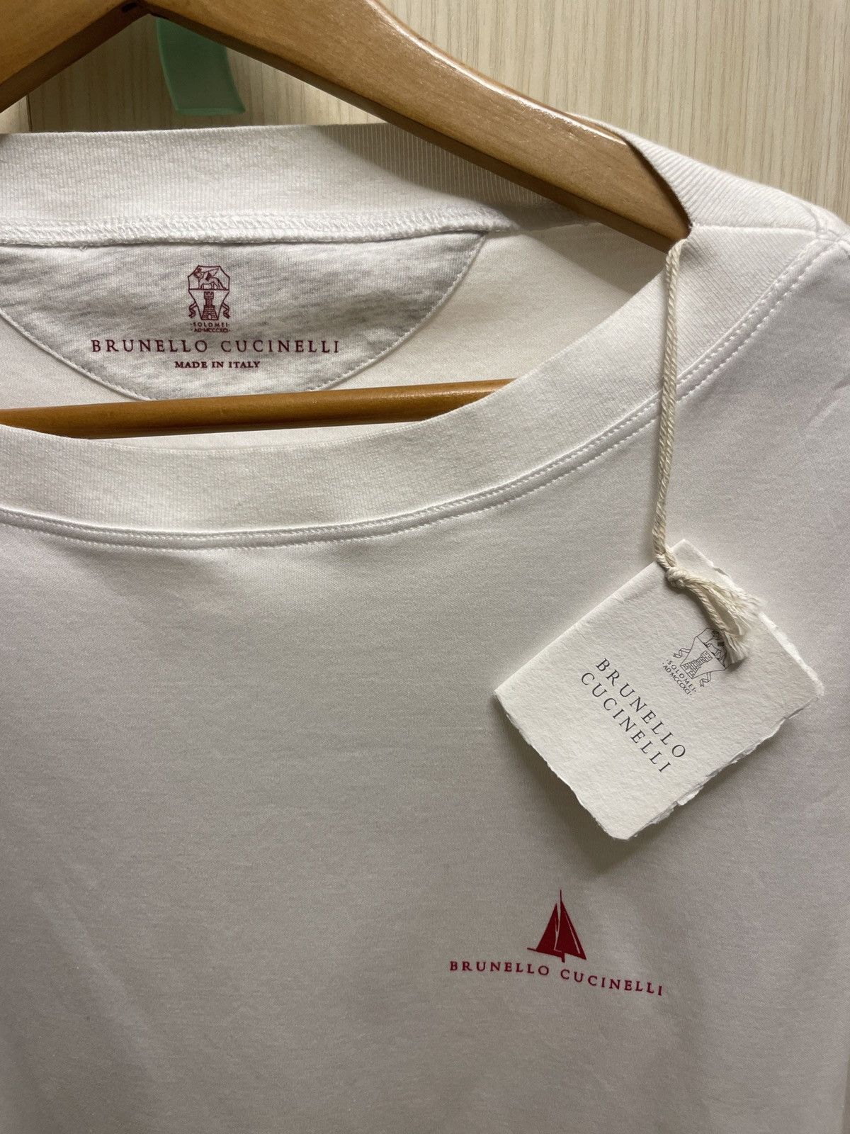Brunello Cucinelli Brunello Cucinelli white tshirt Size US M / EU 48-50 / 2 - 2 Thumbnail