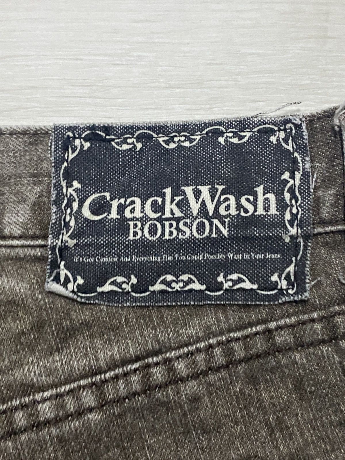 Vintage Vintage Japanese Bobson Crack Wash Distressed Loose Jeans Size US 30 / EU 46 - 13 Thumbnail