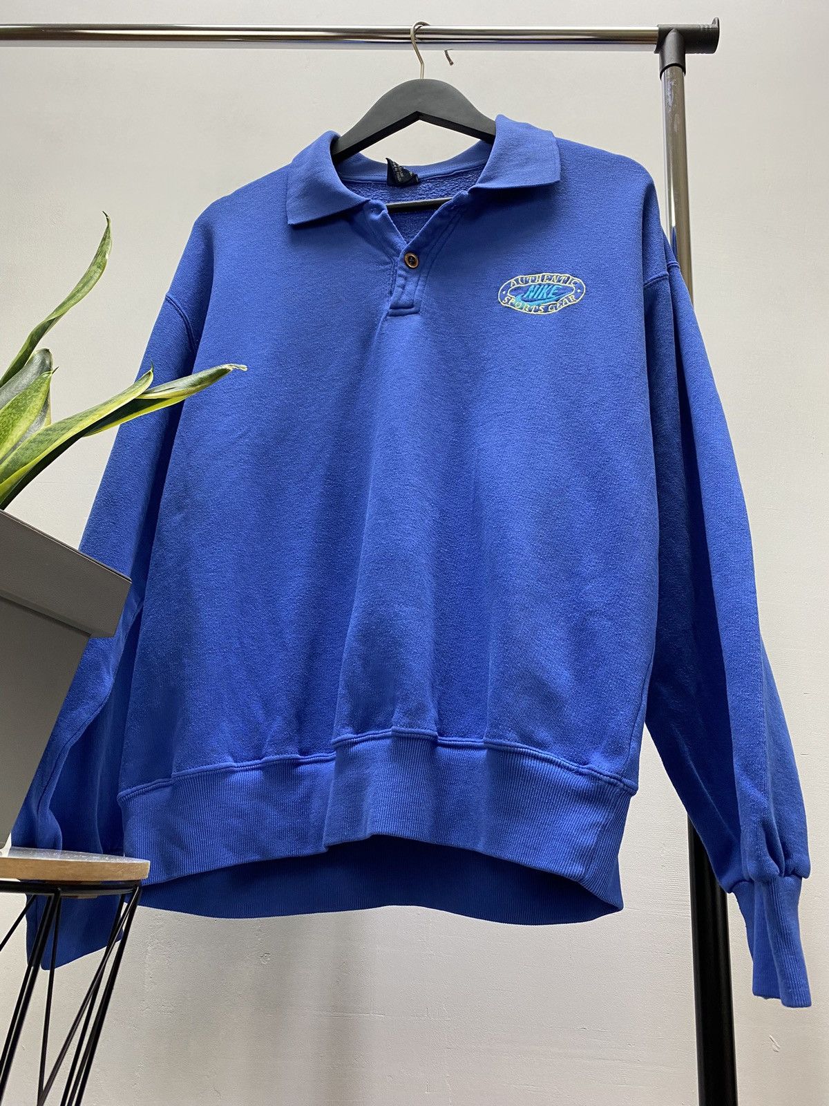 Nike × Vintage RARE Vintage 80s Nike Longsleeve Collared Polo T Shirt Size US M / EU 48-50 / 2 - 4 Thumbnail