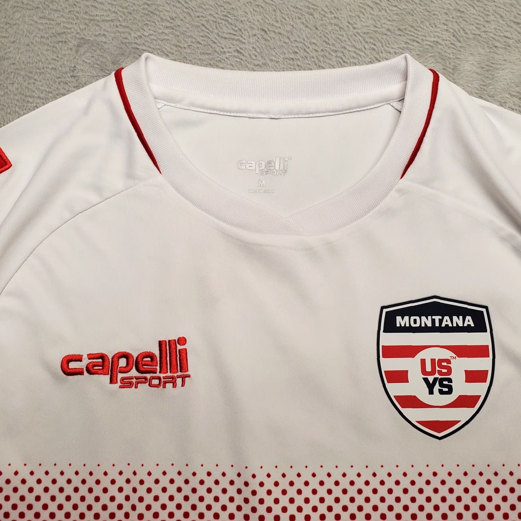 Vintage Capelli Sport Shirt Mens Medium White Short Sleeve Performance Crewneck Montana Size US M / EU 48-50 / 2 - 2 Thumbnail