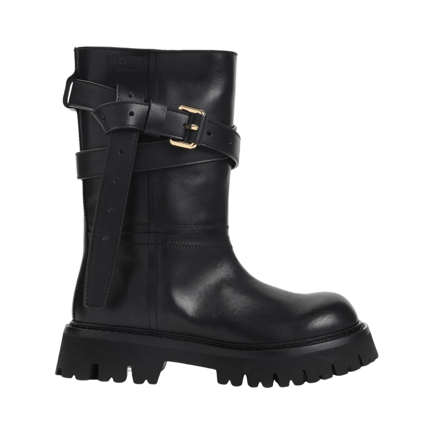 MOSCHINO Black Leather Boots New & Authentic