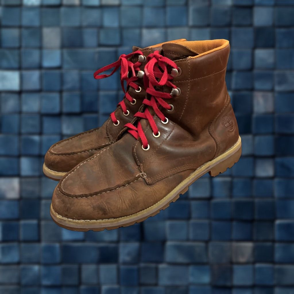 TIMBERLAND Redwood Falls Waterproof Moc Toe Leather Boots Brown