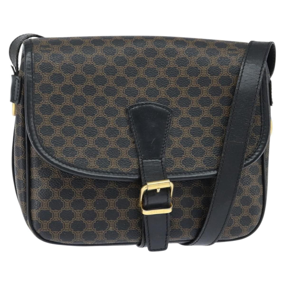 Celine Celine Vintage Macadam Shoulder Bag Canvas and Leather Size ONE SIZE - 1 Thumbnail