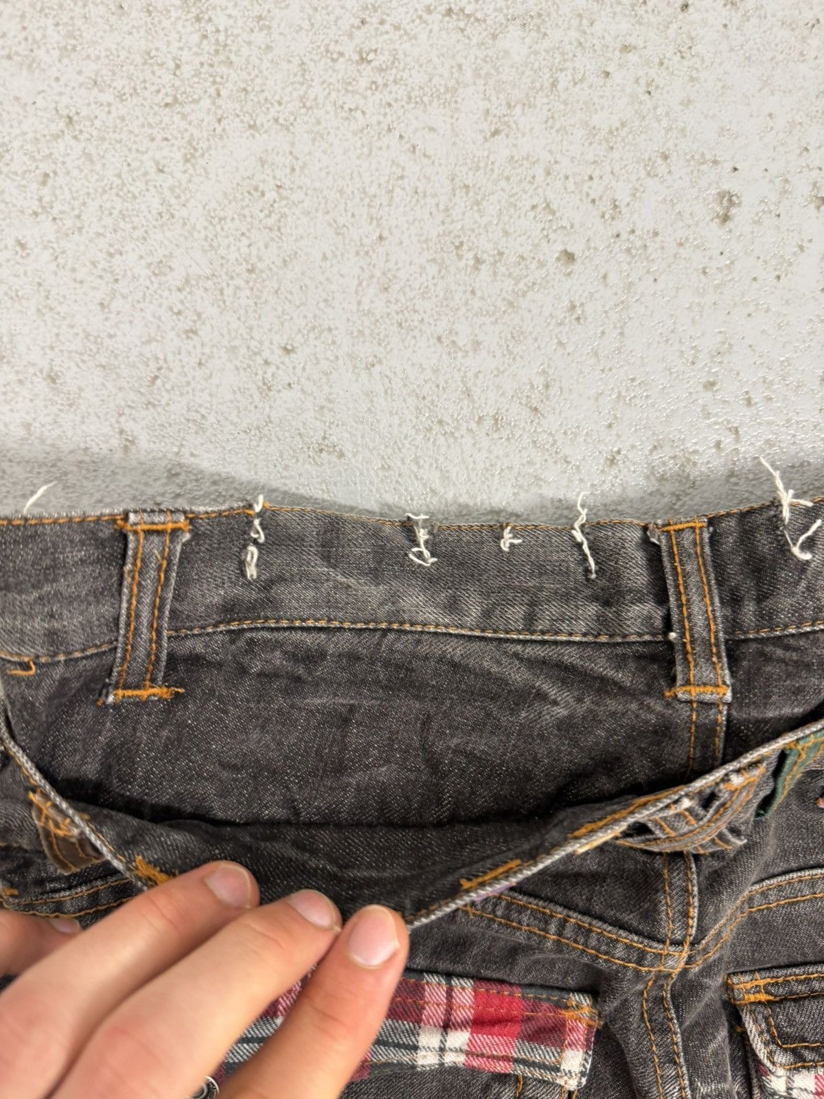 Japanese Brand Nylaus Japanese Double Waisted Washed Raw Jeans Size US 32 / EU 48 - 15 Thumbnail