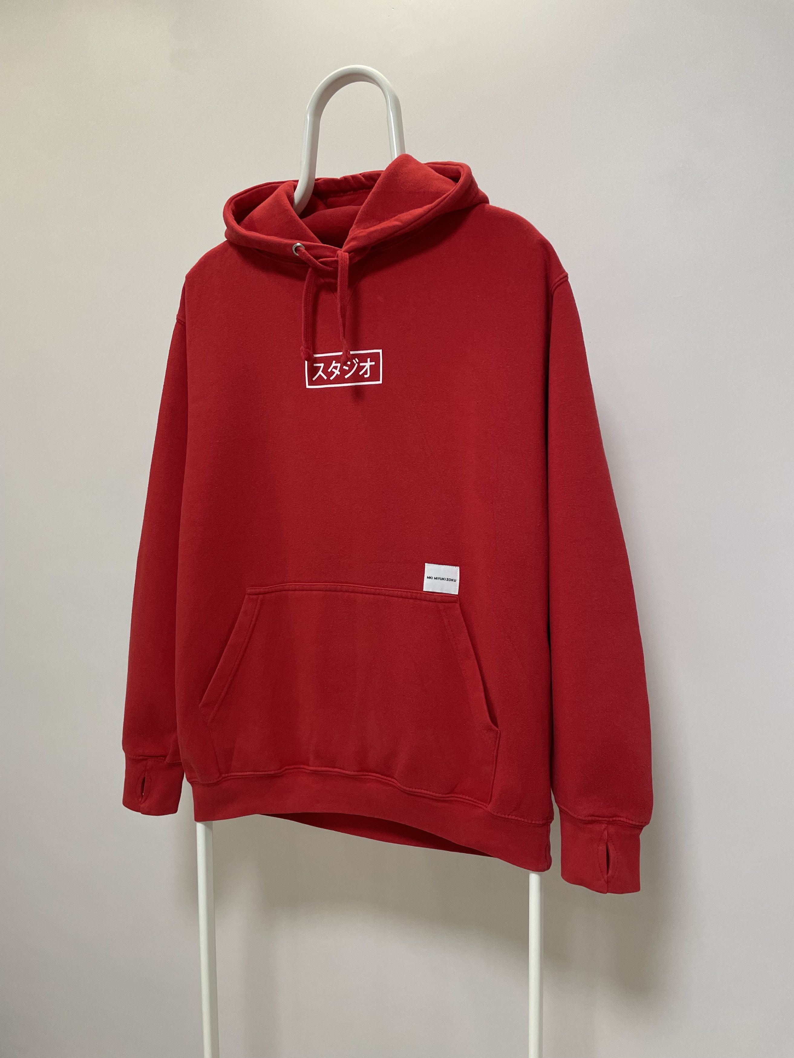 Mki Miyuki Zoku MKI MIYUKI ZOKU Studio Box Logo Hoodie Red Hoody Sweat Men's Size US M / EU 48-50 / 2 - 4 Thumbnail