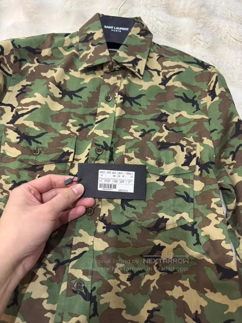 Saint Laurent Paris Saint Laurent Paris size 37 Original Camouflage Shirt Size US XS / EU 42 / 0 - 2 Thumbnail
