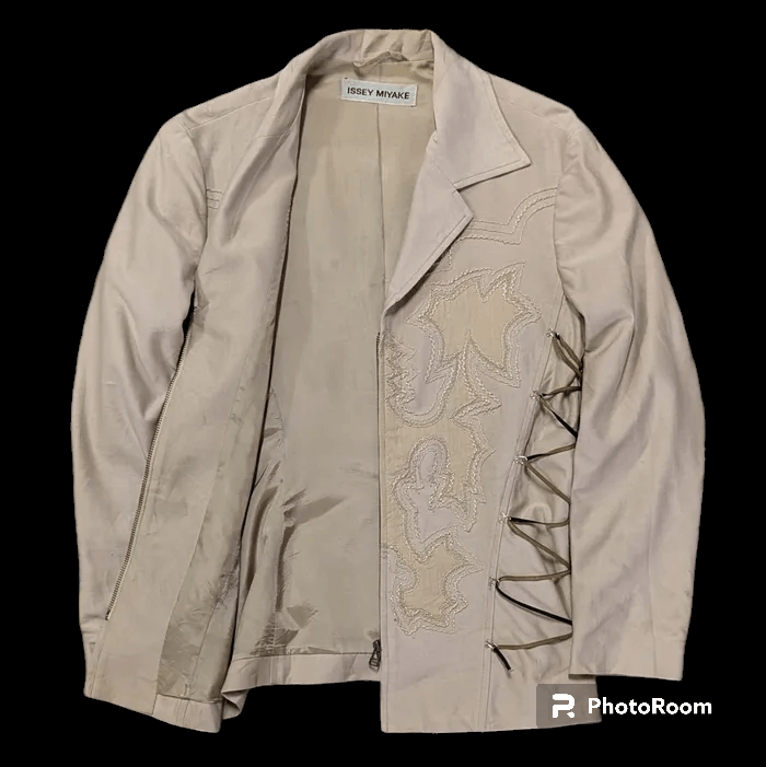 Issey Miyake 💥FINAL DROP💥Issey Miyake Side Lace Zipper Jacket Coat Size M / US 6-8 / IT 42-44 - 2 Thumbnail