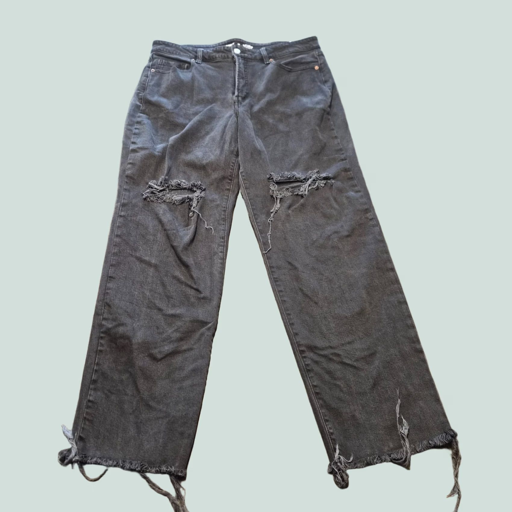 Old Navy Old Navy High Rise O.G. Loose Secret Smooth Pockets Denim Jeans Size 14 Black Womens Size 36" / US 14 / IT 50 - 1 Thumbnail
