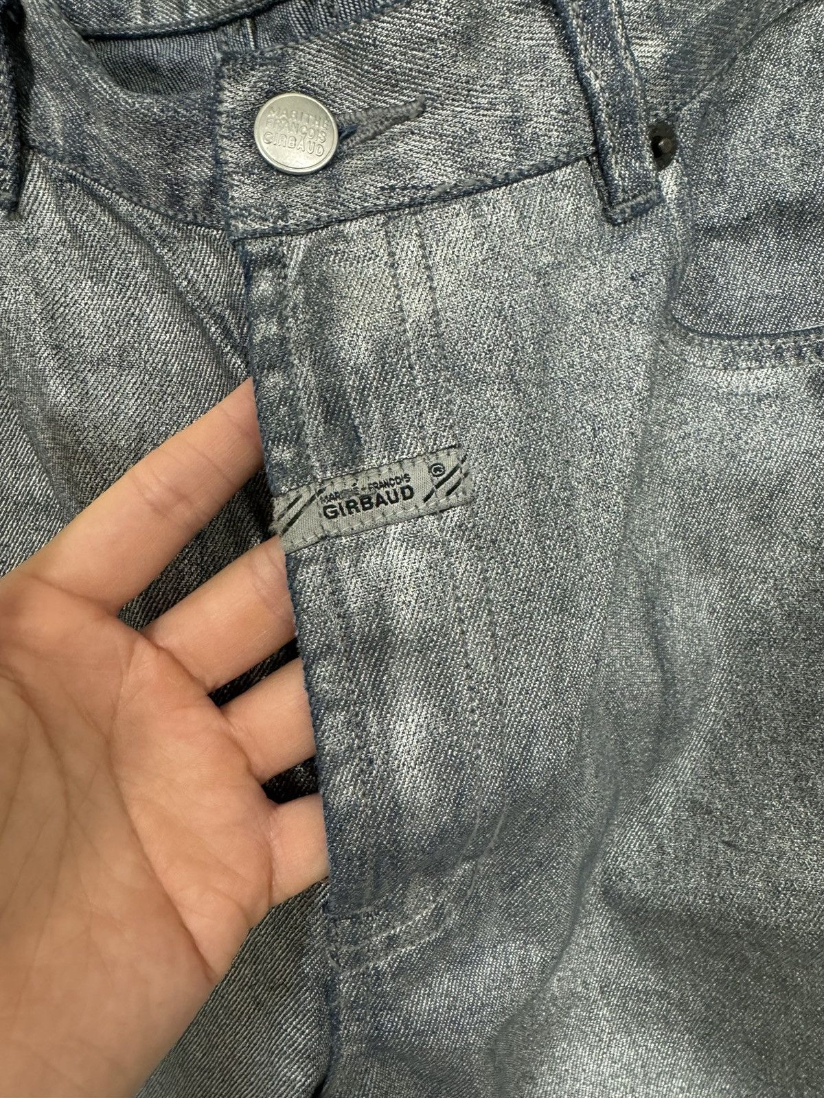 Marithe + Francois Girbaud Silver Reflective Girbaud Jeans Size US 32 / EU 48 - 4 Thumbnail