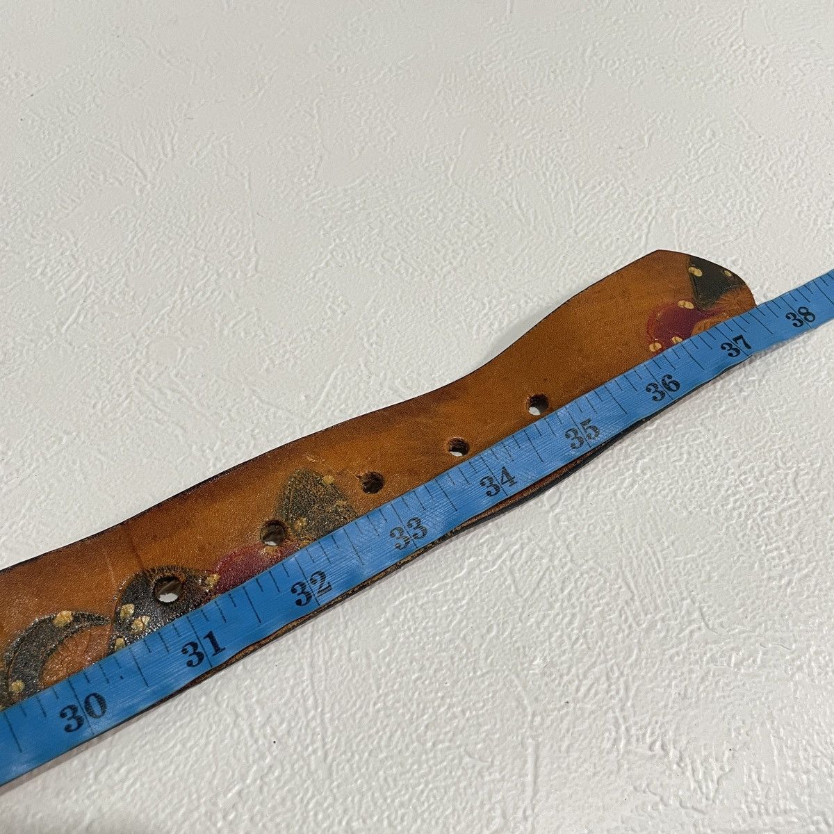 Vintage Vintage y2k mushroom embossed leather belts Size ONE SIZE - 7 Thumbnail