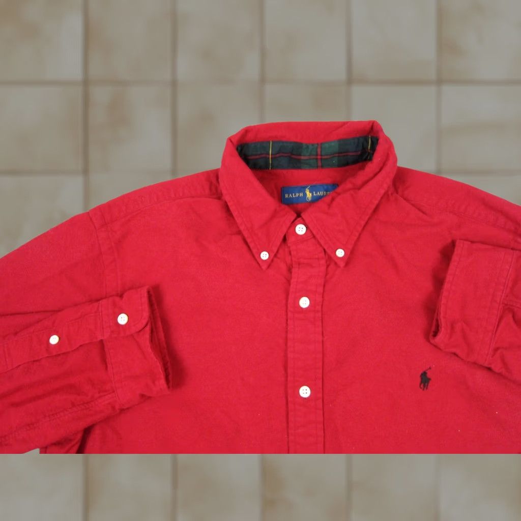 Ralph Lauren Ralph Lauren Shirt Mens XL Button-Down Oxford Red Blue Pony Classic 90s Size US XL / EU 56 / 4 - 1 Thumbnail