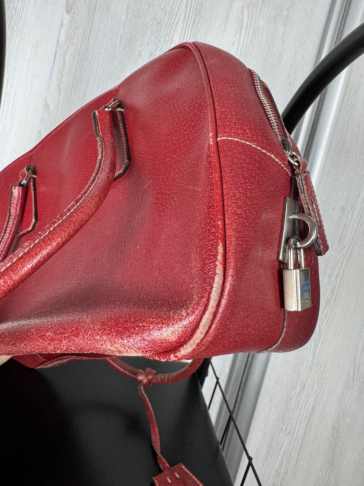 Prada Prada Saffiano Red leather handbag Size ONE SIZE - 10 Thumbnail