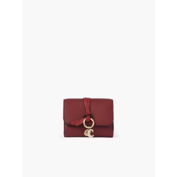 Chloe o1loc1c1024 Size: OS / Alphabet Small Trifold in Deep Claret Size ONE SIZE - 1 Thumbnail