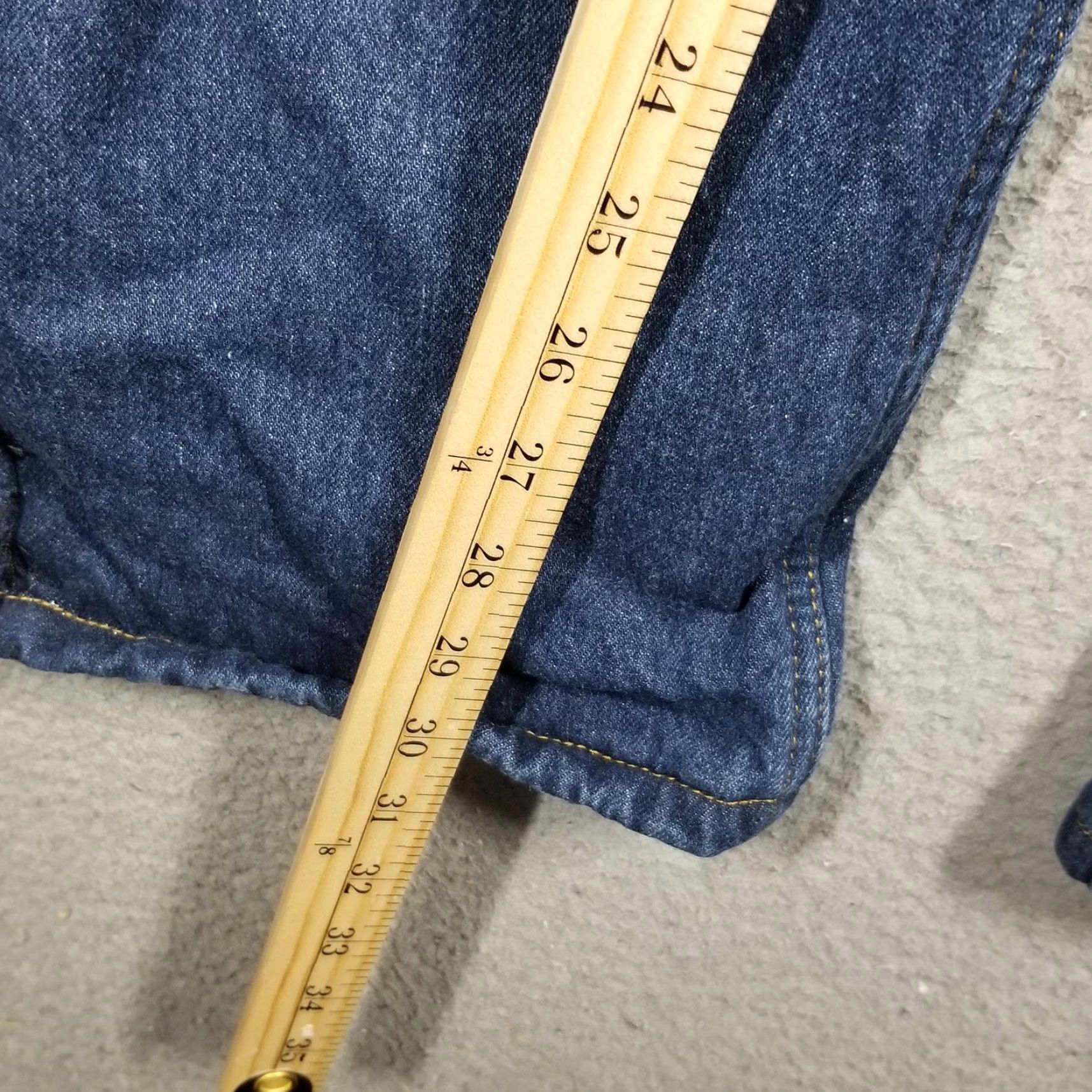 Vintage KEY Jeans Men’s Size 34X32 Fleece Lined Insulated Denim Blue Work Pants Size US 34 / EU 50 - 6 Thumbnail