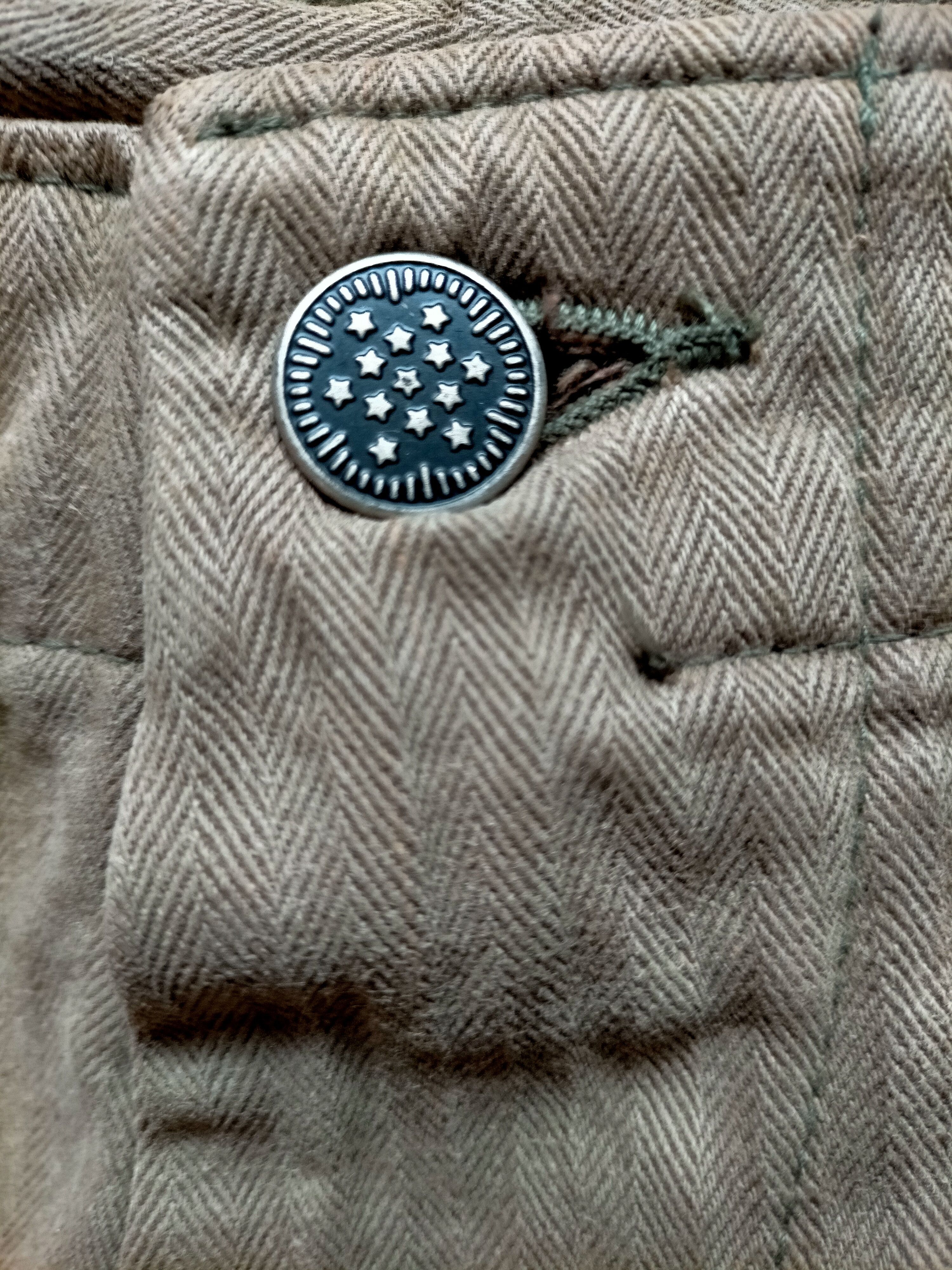 Japanese Brand × Vintage WW2 Army Green 13 Star HBT Trouser Pants Size US 28 / EU 44 - 15 Thumbnail