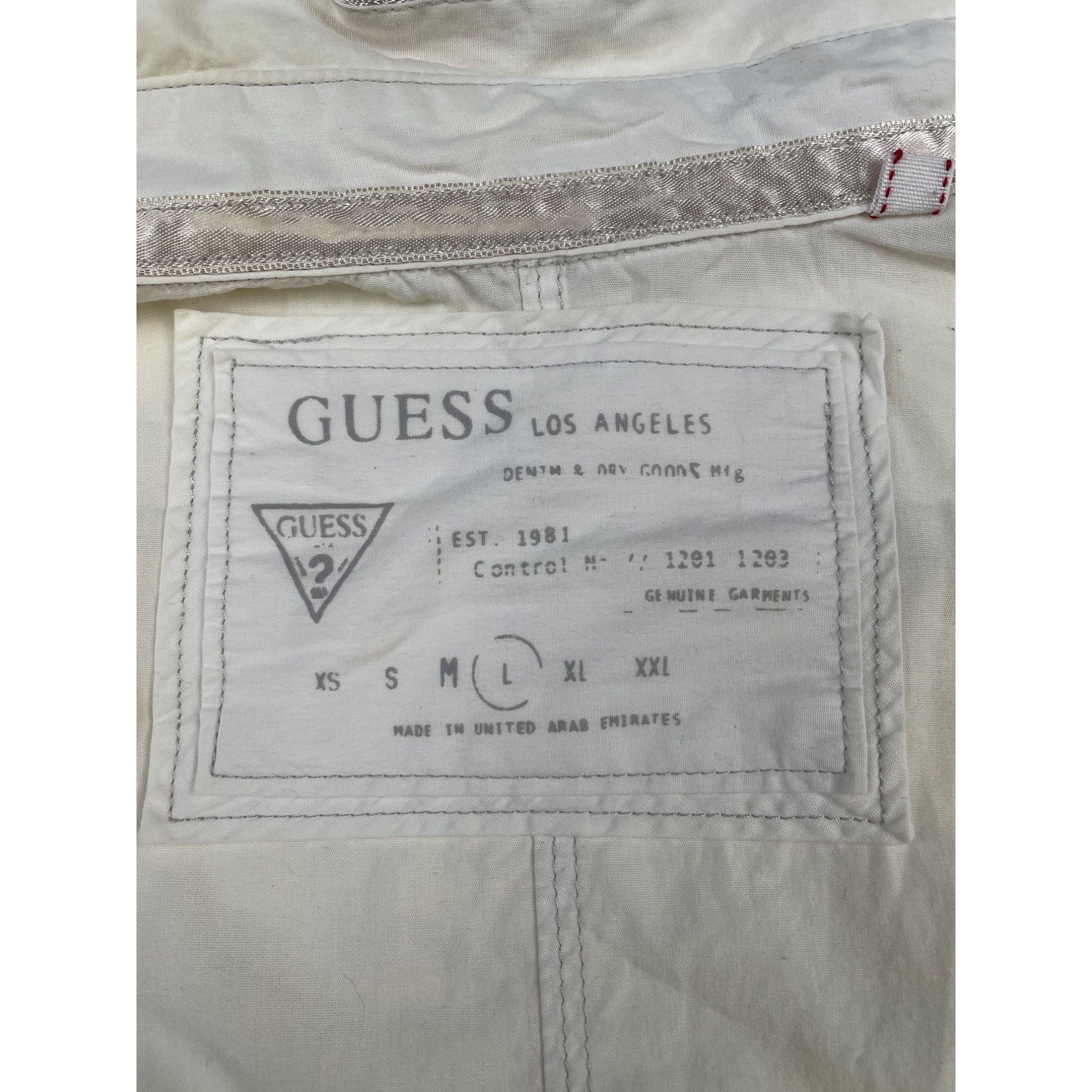 Guess Guess Women's off White Snap Button up Shirt Long Sleeve Siz Size L / US 10 / IT 46 - 6 Thumbnail