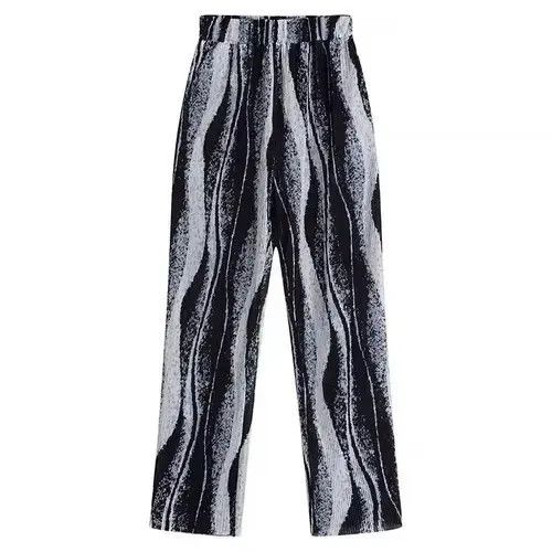 Jean Korean fashion black tie-dye pleats pants trousers Size US 30 / EU 46 - 6 Thumbnail