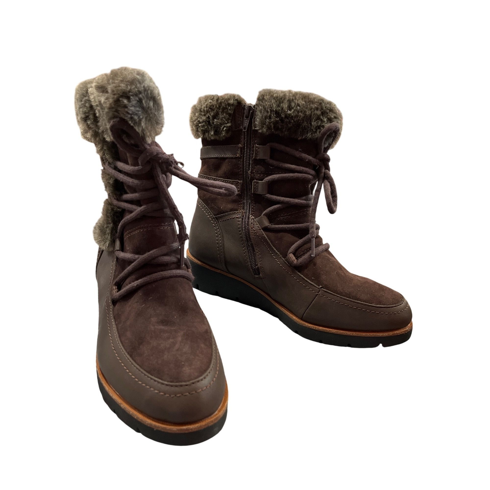 Other Earth Womens Brown Java Multi Faux Fur Trim Boots Sz 10M SKU Size US 10 / IT 40 - 13 Thumbnail
