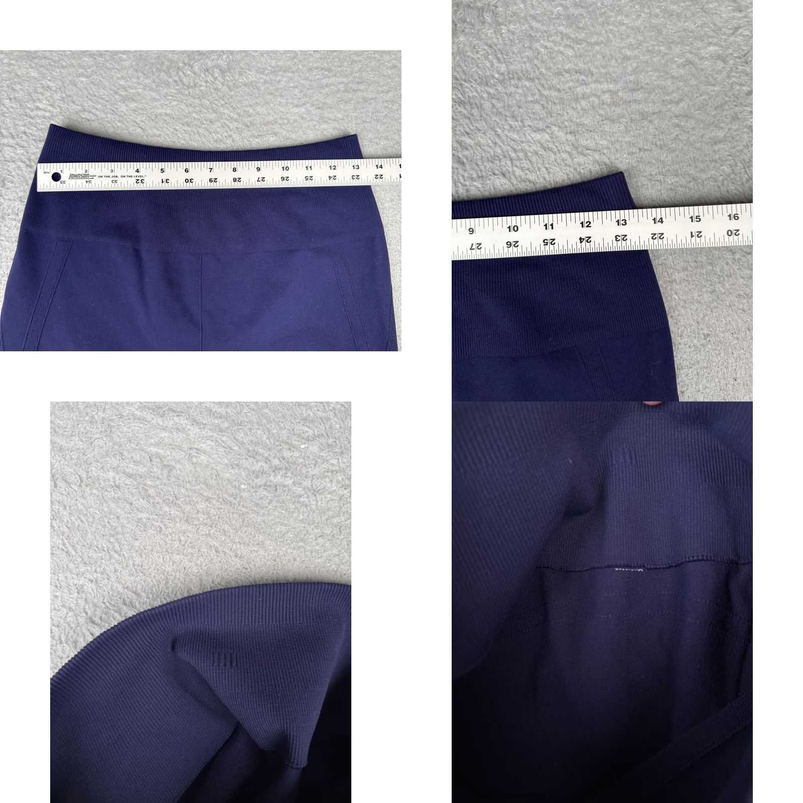 Lululemon Lululemon Crop Leggings Womens 10 Blue Purple In The Flow Crop Ruched Yoga Gym Size 32" / US 10 / IT 46 - 8 Thumbnail