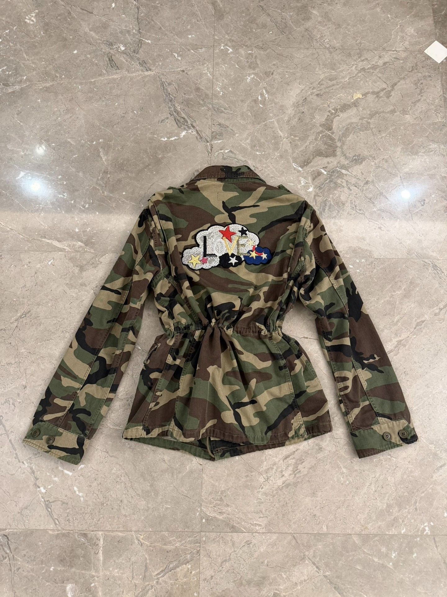 Saint Laurent Paris Saint Laurent Camo Utility Jacket LOVE Star Size US S / EU 44-46 / 1 - 1 Thumbnail
