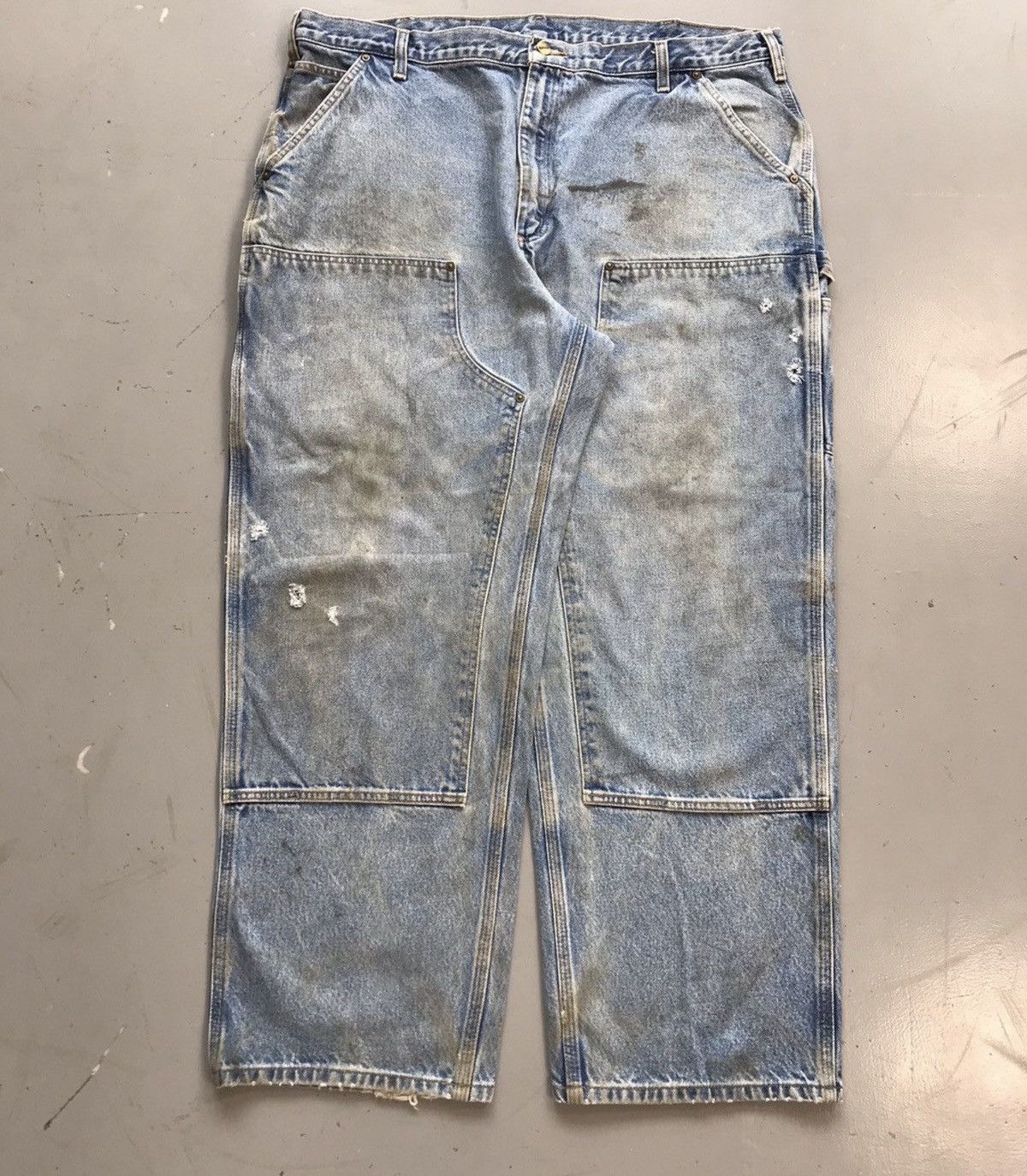 Carhartt Vintage carhartt b136 dst double knee denim Size US 42 / EU 58 - 1 Thumbnail
