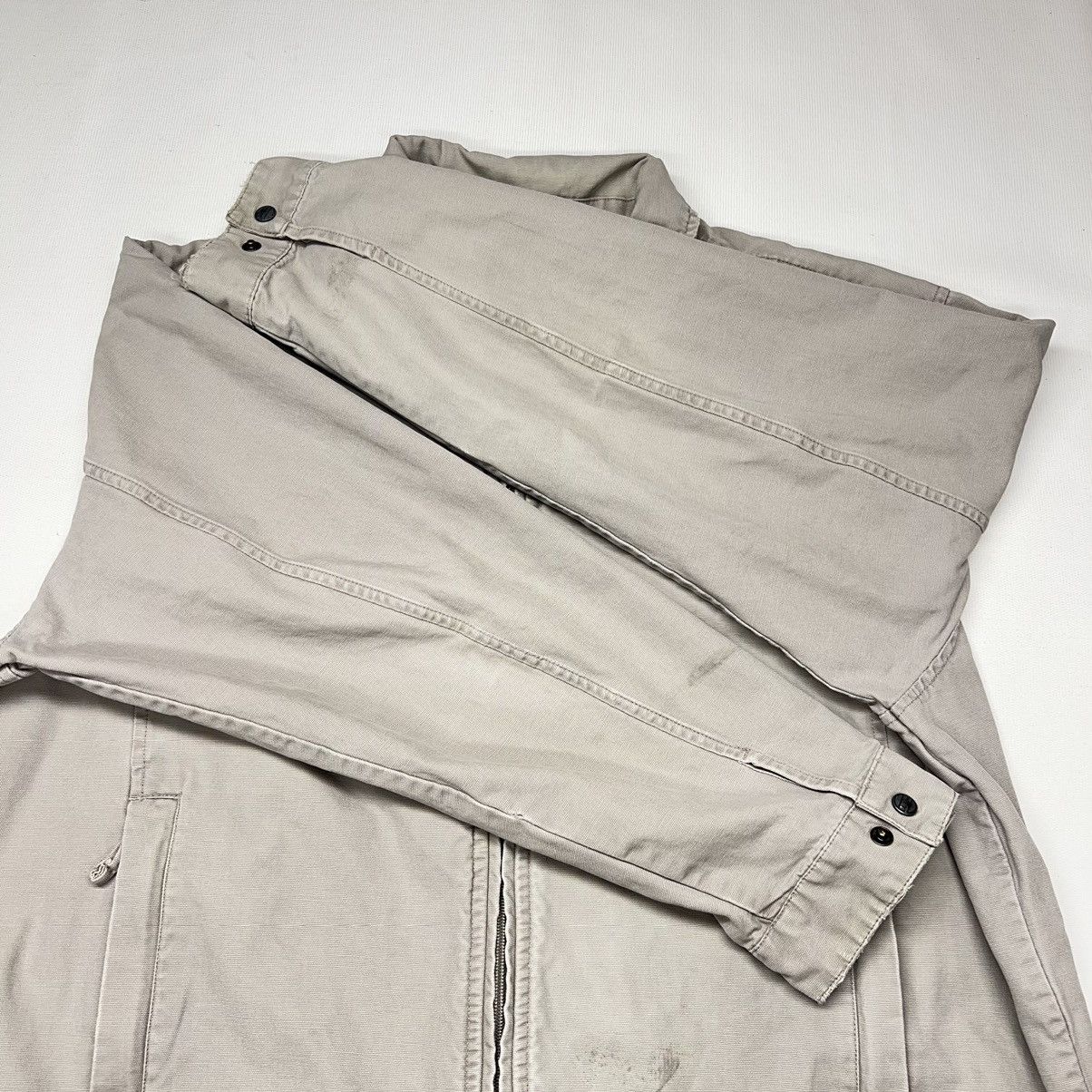 VTG LL Bean Jacket Beige Bomber Chore Canvas Full Zip