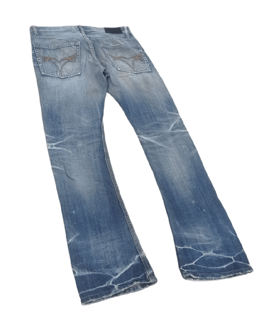 If Six Was Nine × Japanese Brand Japanese Brand Jackrose Seditionaries Rusty Flare Jeans Size US 29 - 5 Thumbnail