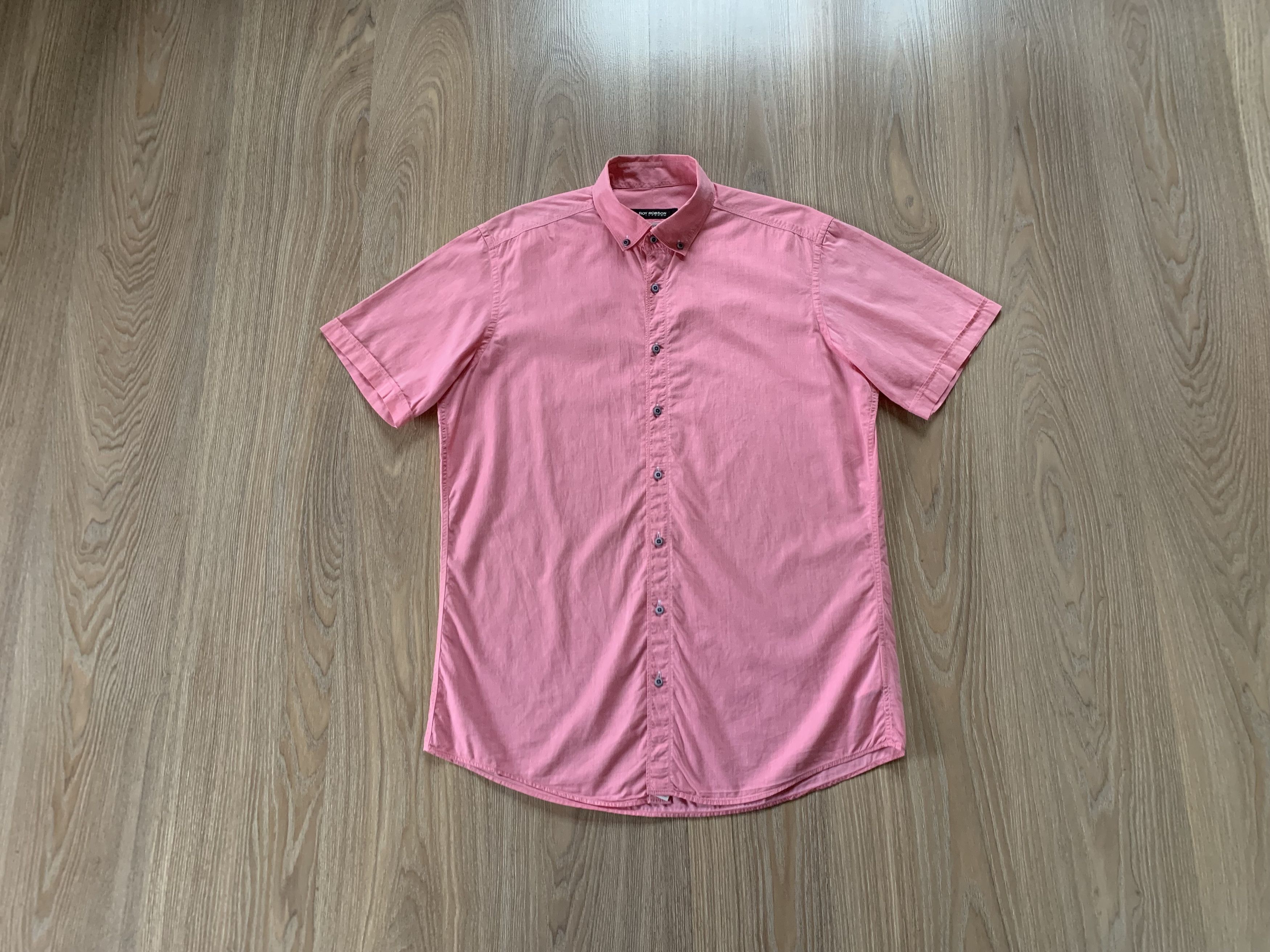 Designer Roy Robson Shape Fit Pink Short Sleeve Shirt Size US M / EU 48-50 / 2 - 9 Thumbnail