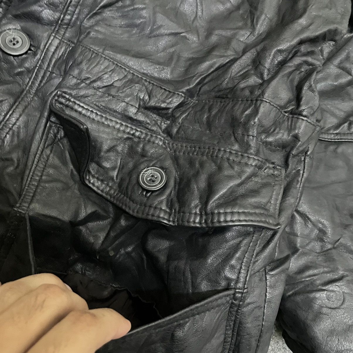 Genuine Leather × Japanese Brand Lmogees Cowhide Leather Jacket Quilted Lined Size US M / EU 48-50 / 2 - 5 Thumbnail
