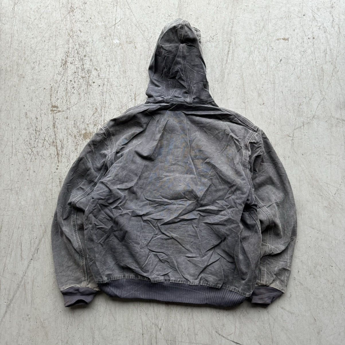 Carhartt × Vintage Carhartt 90’s Vintage J130 Jacket Navy Faded Hooded Size US XL / EU 56 / 4 - 4 Thumbnail