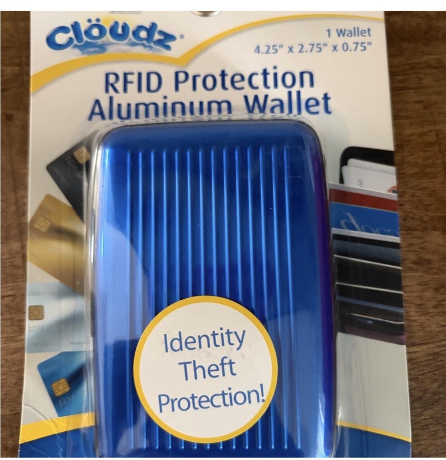 Cloud Kicker New CLOUDZ Blue RFID Protection Aluminum Wallet Size ONE SIZE - 1 Thumbnail