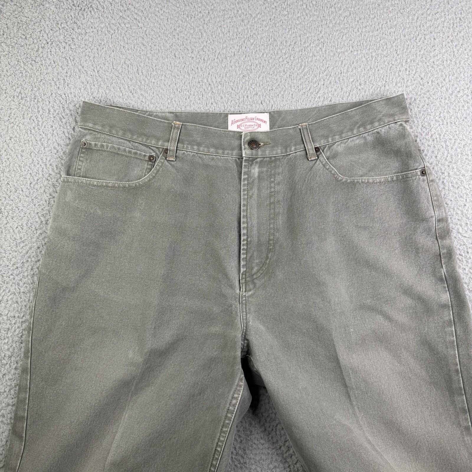 Filson CC Filson Cotton Denim Gray Jeans Men's 38x31 Relaxed Fit Size US 38 / EU 54 - 2 Thumbnail