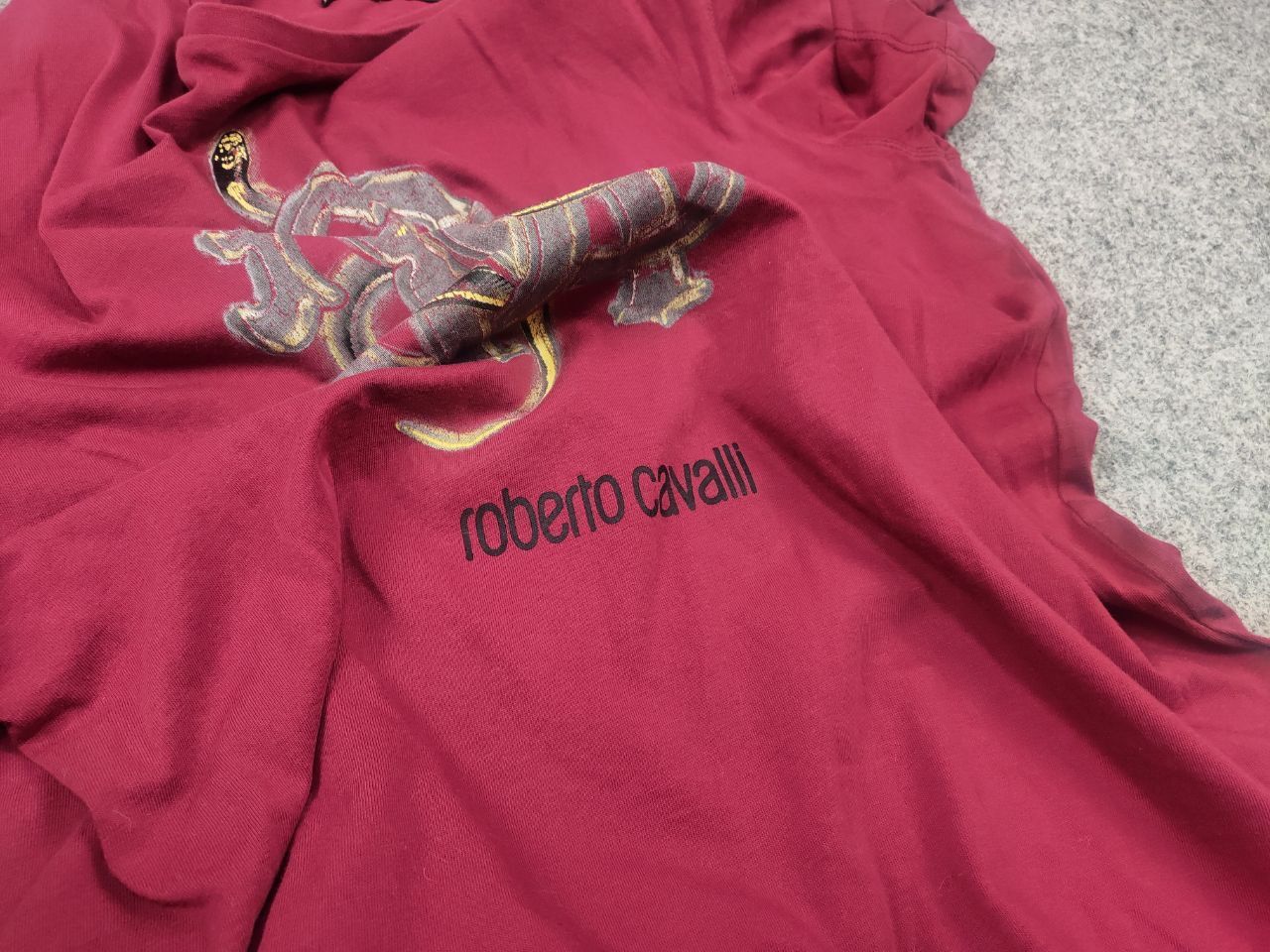 Roberto Cavalli Roberto Cavalli design Cotton Classic Logo snake T Shirt Tee Size US L / EU 52-54 / 3 - 12 Thumbnail